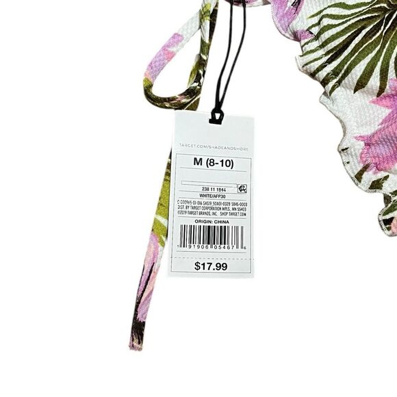 Shade & Shore Floral Bikini Low Coverage Cheeky, Size M, NWT - Picture 7 of 9